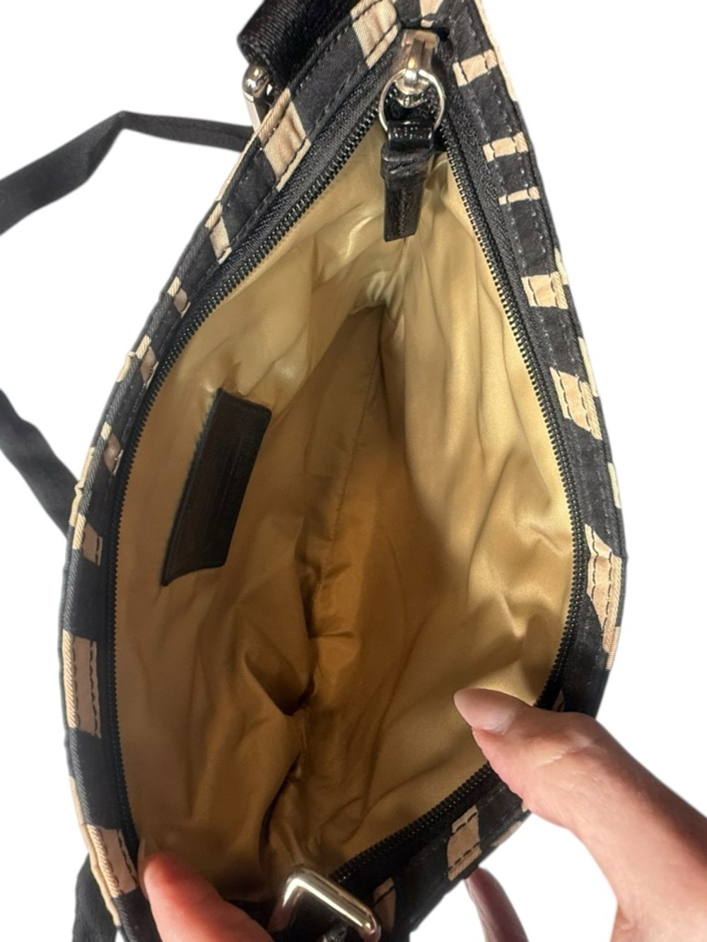 Coach Black and Cream Zebra-Pattern Crossbody Bag - Picture 5 of 9